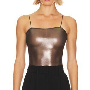 Subsurface The Liquid Tank Black Pearl Top Sheer Metallic Rave Shirt Cami XS